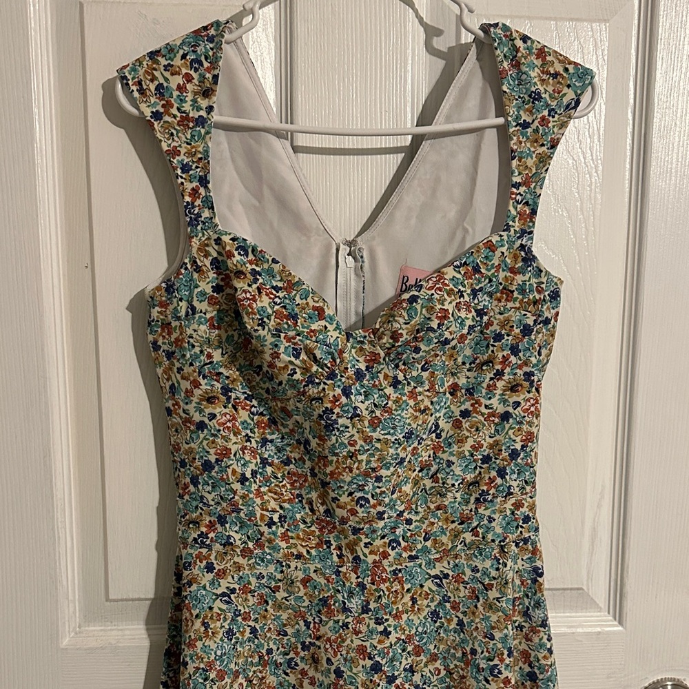 Bettie Page Multicolor Floral Midi Dress - Picture 3 of 3